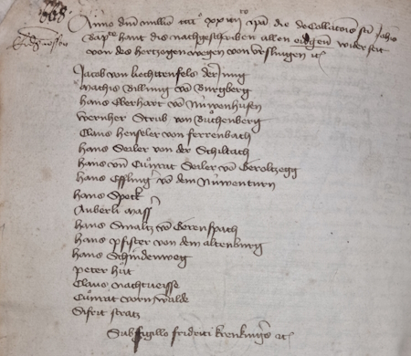 Ca. 20 Zeilen in handschriftlicher altdeutscher Schrift